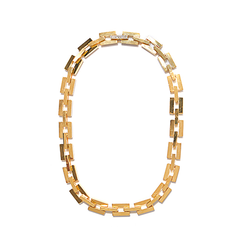 Hailey Rectangular Chain Necklace Gold